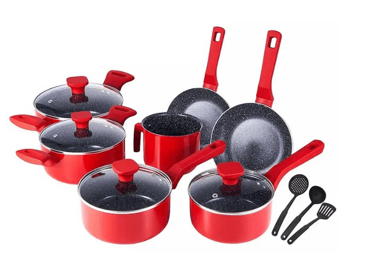 Jogo de Panelas Cerâmica Pratic Red 10 Peças - MIMO
